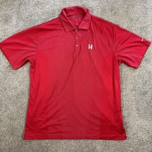 Nike X Golf Dri-FIT Red Solid Performance Polo -‎ Size XL Embroidered Logo